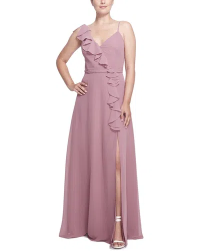 Marchesa Notte Siena Sleeveless Long Gown In Purple