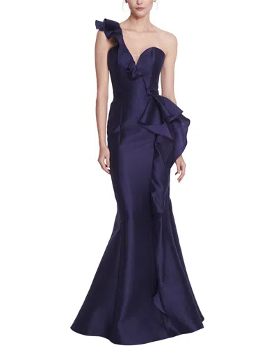 MARCHESA NOTTE MARCHESA NOTTE SILK-BLEND GOWN