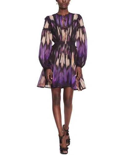 MARCHESA NOTTE SILK-BLEND MAXI DRESS