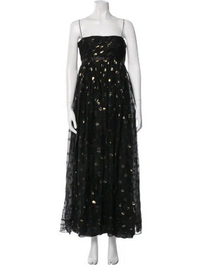 Pre-owned Marchesa Notte Silk Long Dress In Multi