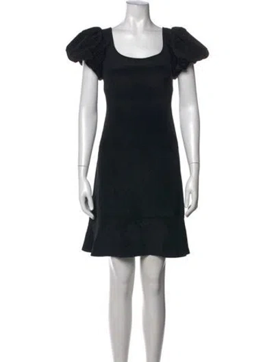 Pre-owned Marchesa Notte Silk Mini Dress In Black