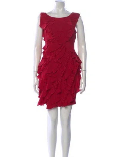 Pre-owned Marchesa Notte Silk Mini Dress In Pink