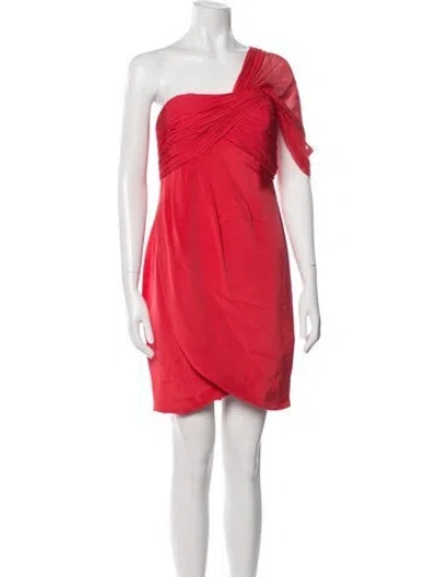 Pre-owned Marchesa Notte Silk Mini Dress W/ Tags In Red