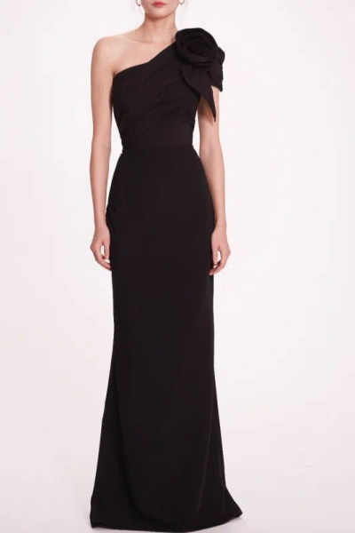 Marchesa Notte Single Short-sleeve Gown In Multi