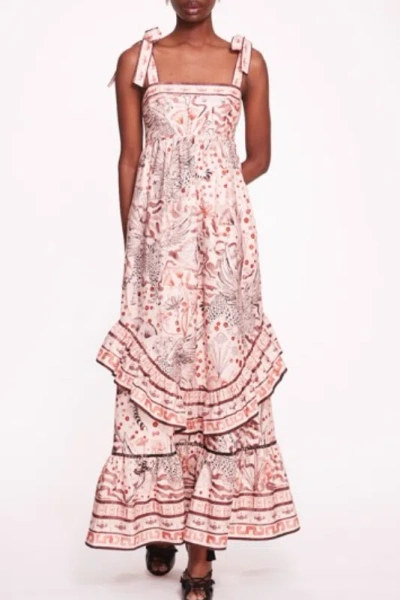 Marchesa Notte Sleeveless Printed Maxi Dress In Multi
