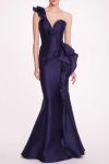 Marchesa Notte Mikado Gown In Multi