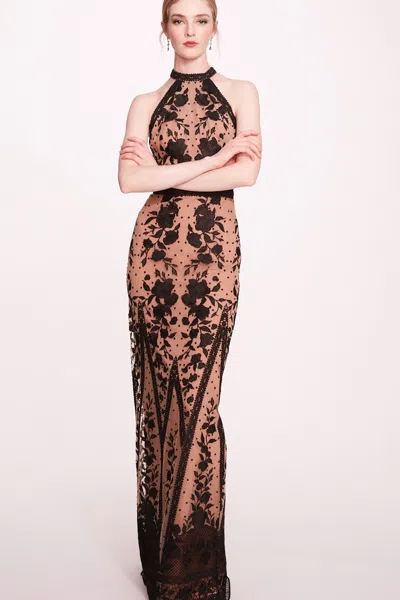 Marchesa Notte Sleeveless Tulle Evening-dress In Multi