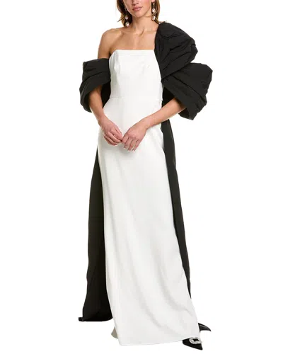 Marchesa Notte Taffeta Gown In Multi