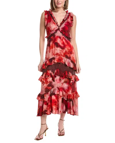 Marchesa Notte V-neck Maxi Dress In Multi