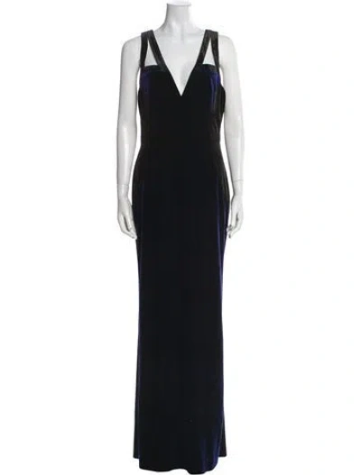 Pre-owned Marchesa Notte V-neck Midi Length Dress W/ Tags In Green