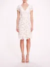 MARCHESA ORGANIC LACE MINI DRESS