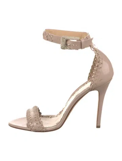 Pre-owned Marchesa Patent Leather Sandals In Pink
