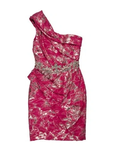Pre-owned Marchesa Patterned Mini Dress W/ Tags In Pink
