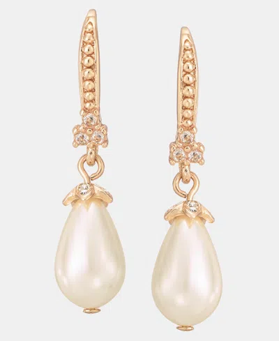 Marchesa Pave & Imitation Pearl Drop Earrings In Gold