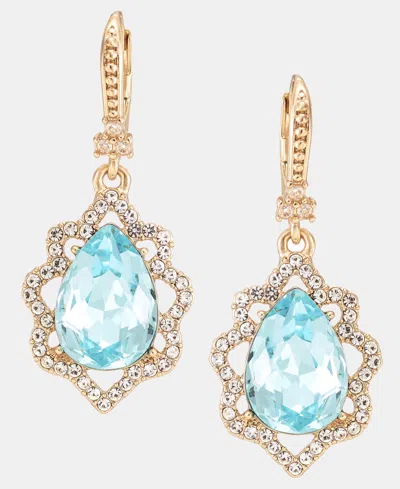 Marchesa Pave & Pear-shape Crystal Drop Earrings In Gold