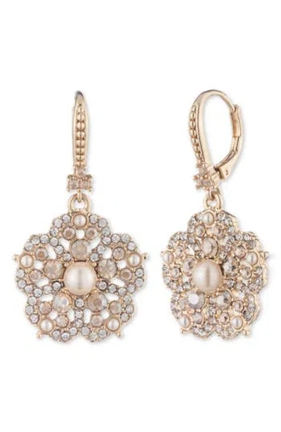 Marchesa Pavé Floral Drop Earrings