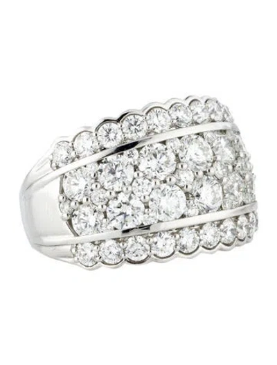Pre-owned Marchesa Platinum 3.58ctw Diamond Band Ring In Multi