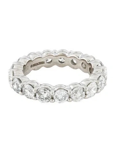 Pre-owned Marchesa Platinum 4.08ctw Diamond Eternity Band In Multi