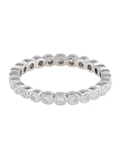 Pre-owned Marchesa Platinum Diamond Eternity Band In Multi