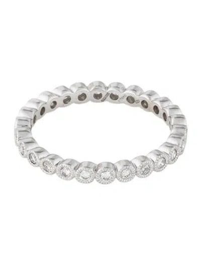 Pre-owned Marchesa Platinum Diamond Eternity Band In Multi