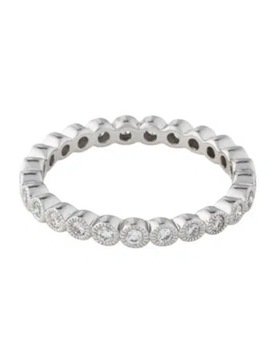 Pre-owned Marchesa Platinum Diamond Eternity Band In Multi