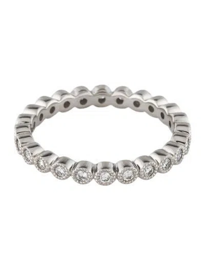 Pre-owned Marchesa Platinum Diamond Eternity Band In Multi