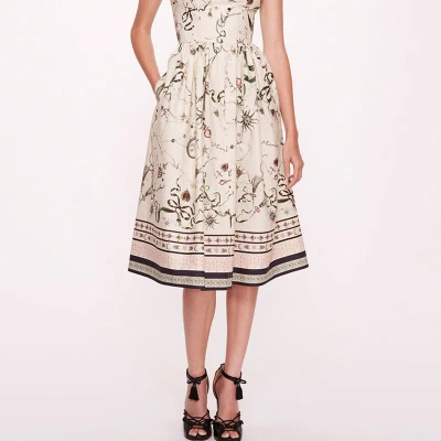 Marchesa Rosa Willow Dress In White