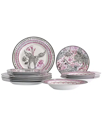 Marchesa Serengeti 12pc Dinnerware Set In Purple