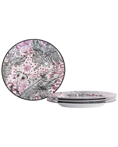 Marchesa Serengeti 4pc Salad Plate Set In Multi