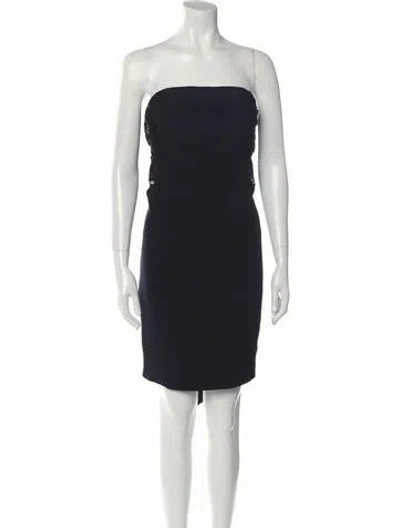 Pre-owned Marchesa Silk Mini Dress In Black