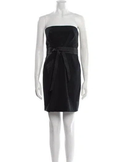 Pre-owned Marchesa Silk Mini Dress In Black