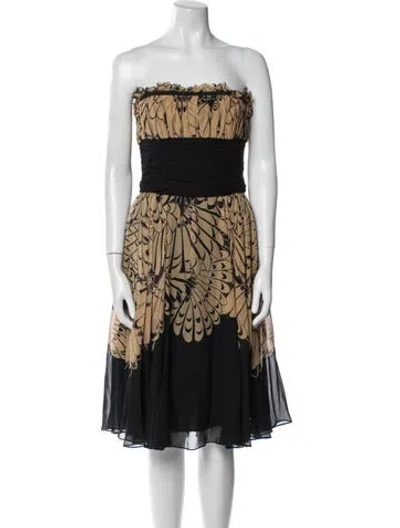 Pre-owned Marchesa Silk Mini Dress In Multi