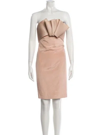 Pre-owned Marchesa Silk Mini Dress In Pink