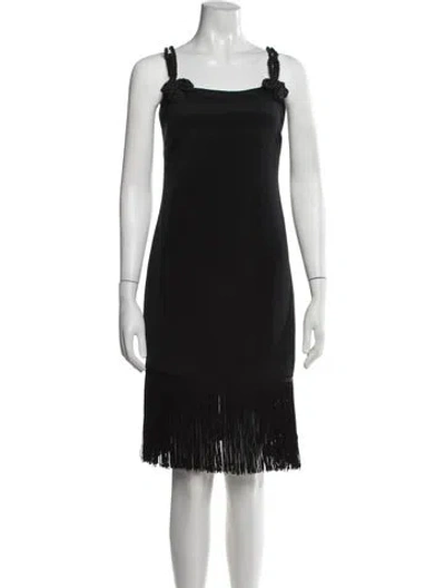 Pre-owned Marchesa Silk Mini Dress W/ Tags In Black