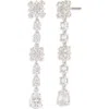 Marchesa Starstruck Cubic Zirconia Linear Earrings In Metallic