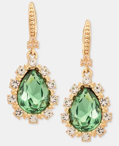 Marchesa Stone Drop Earrings In Green
