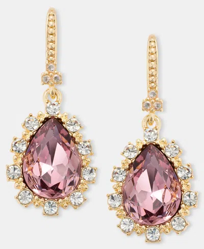 Marchesa Stone Drop Earrings In Pink