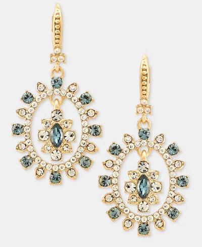 Marchesa Stone Orbital Drop Earrings In Navy