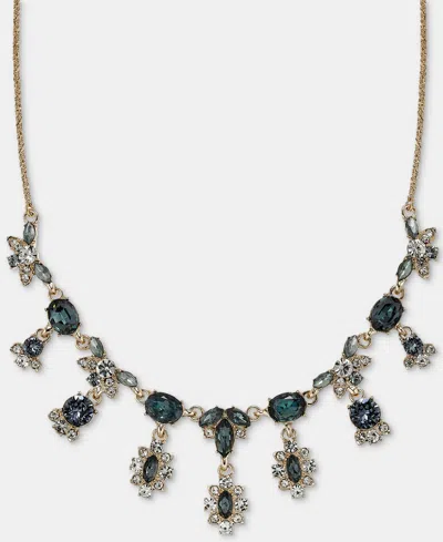 Marchesa Stone Shaky Statement Necklace, 16" + 3" Extender In Navy