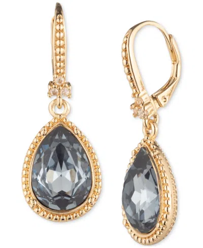 Marchesa Stone Tear-shape Drop Earrings In Blue