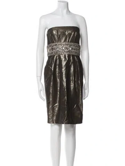 Pre-owned Marchesa Strapless Mini Dress