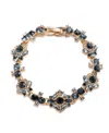 Marchesa Swarovski, Epoxy And Glass Stones Montana Dramatic Flex Bracelet (also In Emerald) In Blue