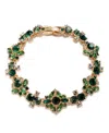 Marchesa Swarovski, Epoxy And Glass Stones Montana Dramatic Flex Bracelet (also In Emerald) In Green