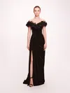 Marchesa Velvet Column Gown