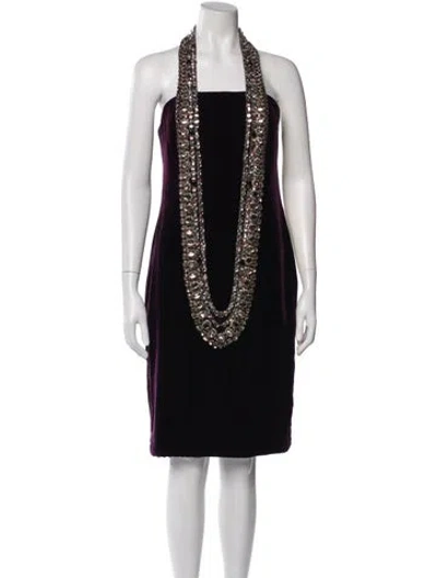 Pre-owned Marchesa Vintage Mini Dress In Black