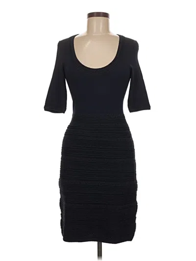 Pre-owned Marchesa Voyage Cocktail Dress In Black