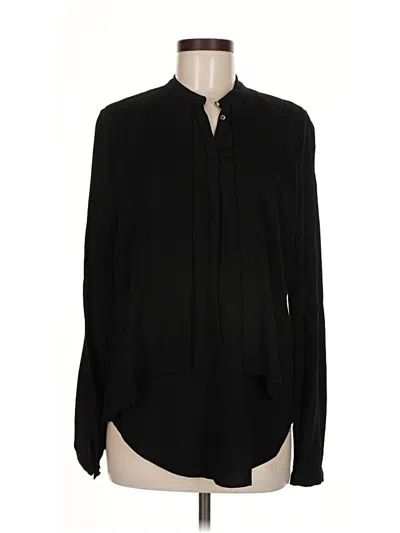 Pre-owned Marchesa Voyage Long Sleeve Blouse In Black
