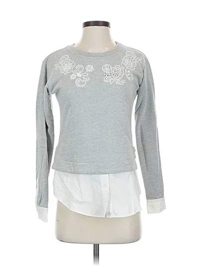 Pre-owned Marchesa Voyage Sweatshirt In Silver