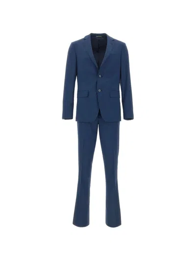 Marchesani Merino Single-breasted Suit In 蓝色