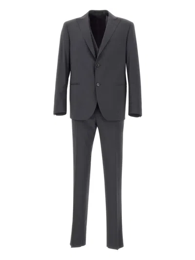 Marchesani Peak-lapel Single-breasted Suit (set Of Three) In Gray